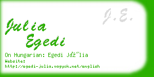 julia egedi business card